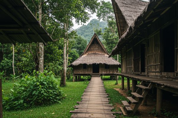 Authentic longhouses at Sabah Museum’s Heritage Village.